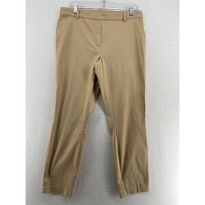 H & M Womens Khaki‎ Size 12 Pull On Pants Stretch Straight Leg